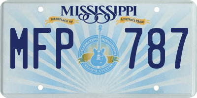 MS license plate MFP787