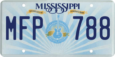MS license plate MFP788