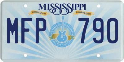MS license plate MFP790