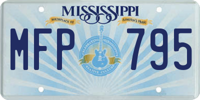 MS license plate MFP795