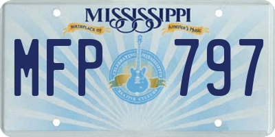 MS license plate MFP797