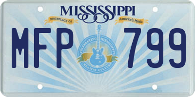 MS license plate MFP799