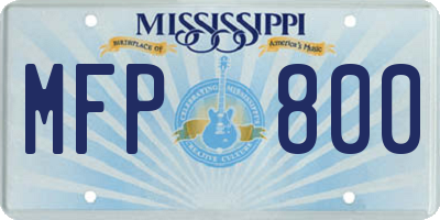 MS license plate MFP800