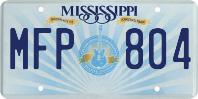 MS license plate MFP804