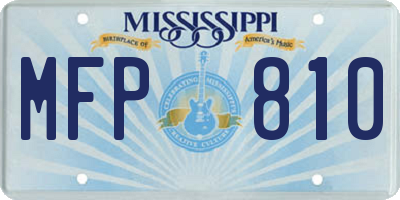 MS license plate MFP810