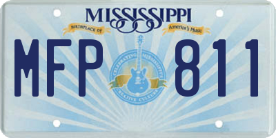 MS license plate MFP811
