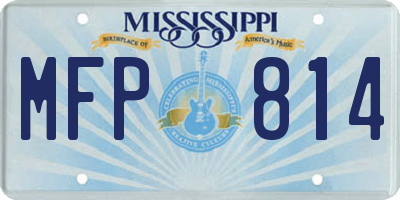 MS license plate MFP814