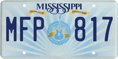 MS license plate MFP817