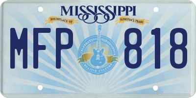 MS license plate MFP818