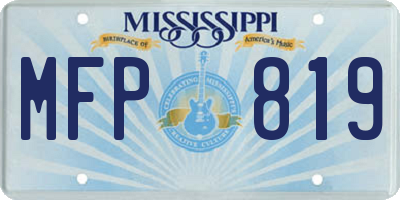 MS license plate MFP819