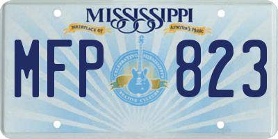 MS license plate MFP823