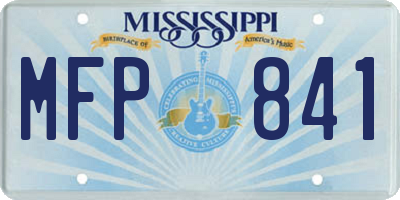 MS license plate MFP841