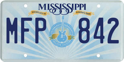 MS license plate MFP842