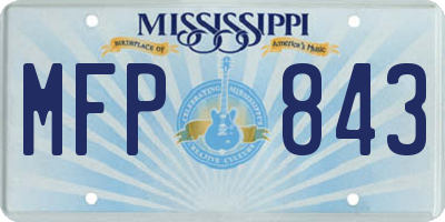 MS license plate MFP843