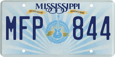 MS license plate MFP844
