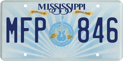 MS license plate MFP846