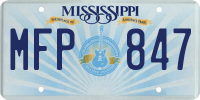 MS license plate MFP847