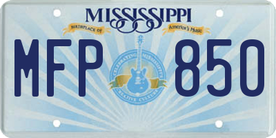 MS license plate MFP850
