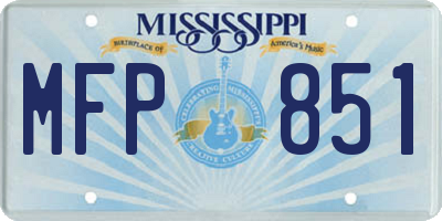 MS license plate MFP851