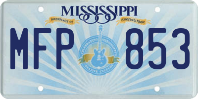 MS license plate MFP853
