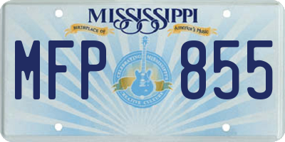 MS license plate MFP855