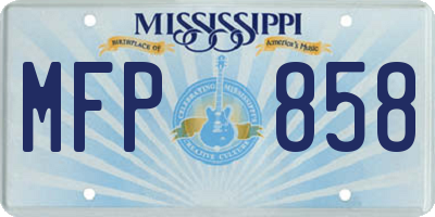 MS license plate MFP858