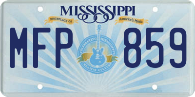 MS license plate MFP859