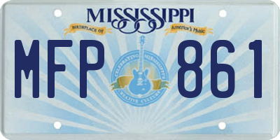 MS license plate MFP861