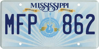MS license plate MFP862