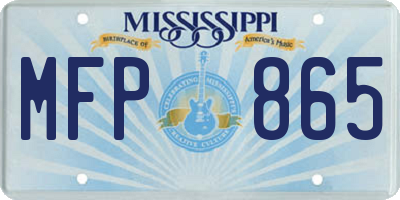 MS license plate MFP865