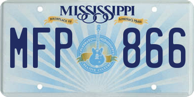 MS license plate MFP866