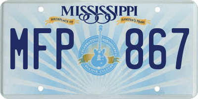 MS license plate MFP867