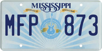MS license plate MFP873