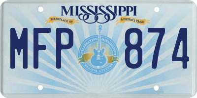 MS license plate MFP874