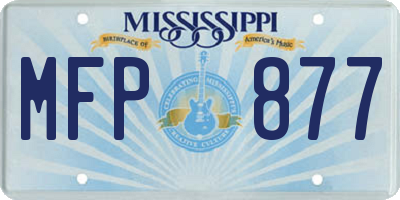 MS license plate MFP877