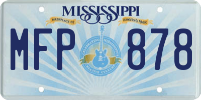 MS license plate MFP878