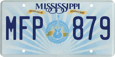 MS license plate MFP879