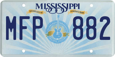 MS license plate MFP882