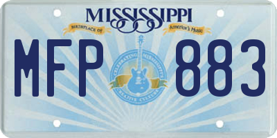 MS license plate MFP883