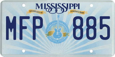 MS license plate MFP885