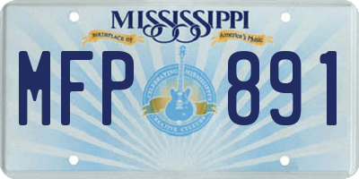 MS license plate MFP891
