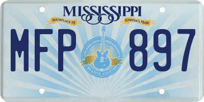 MS license plate MFP897
