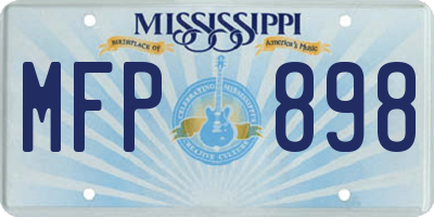 MS license plate MFP898