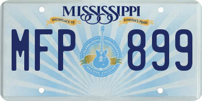 MS license plate MFP899