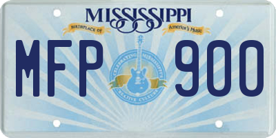 MS license plate MFP900
