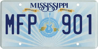 MS license plate MFP901