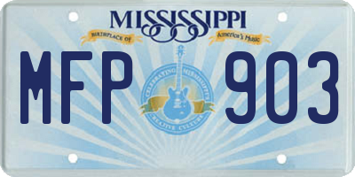 MS license plate MFP903