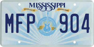 MS license plate MFP904