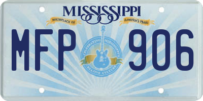 MS license plate MFP906