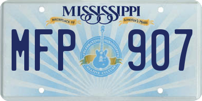 MS license plate MFP907